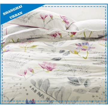 Lotus Acuarela Impreso Poliéster Duvet Cover Set